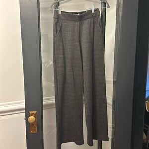 Plaid wide leg trousers